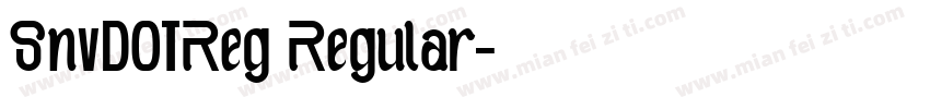 SnvDOTReg Regular字体转换